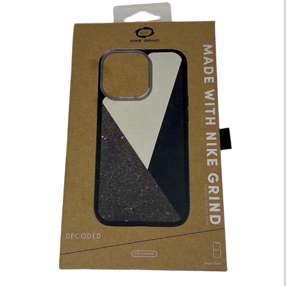 Decoded Nike Grind Recycled Leather Protective Phone Case iPhone 13 Pro Max Navy